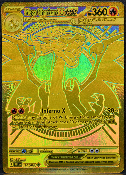 Pokemon TCG Mega Charizard X ex 130/094 Phantasmal Flames NM