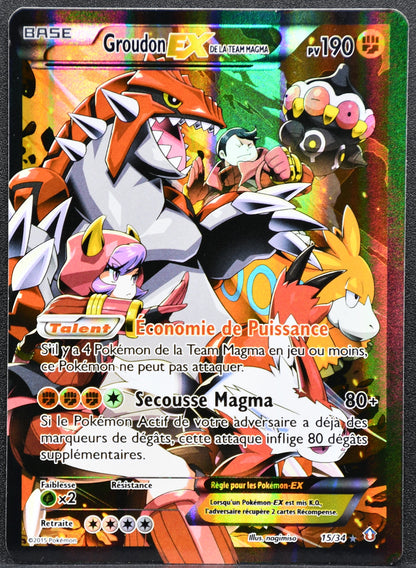 Pokemon TCG Groudon EX 15/34 FR Double Crisis NM