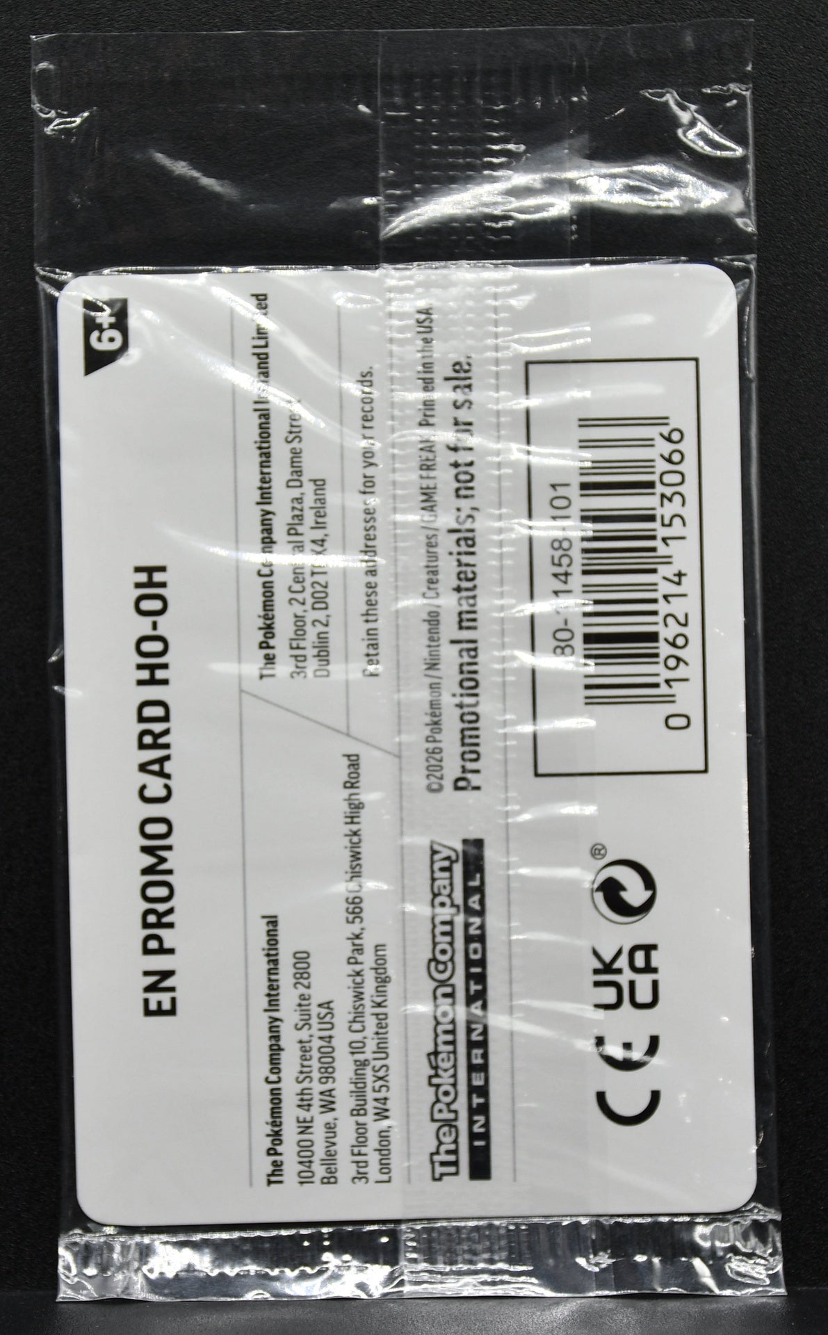 Pokemon TCG Ho-Oh EB Games Stamped 010/086 Chaos Rising Sealed