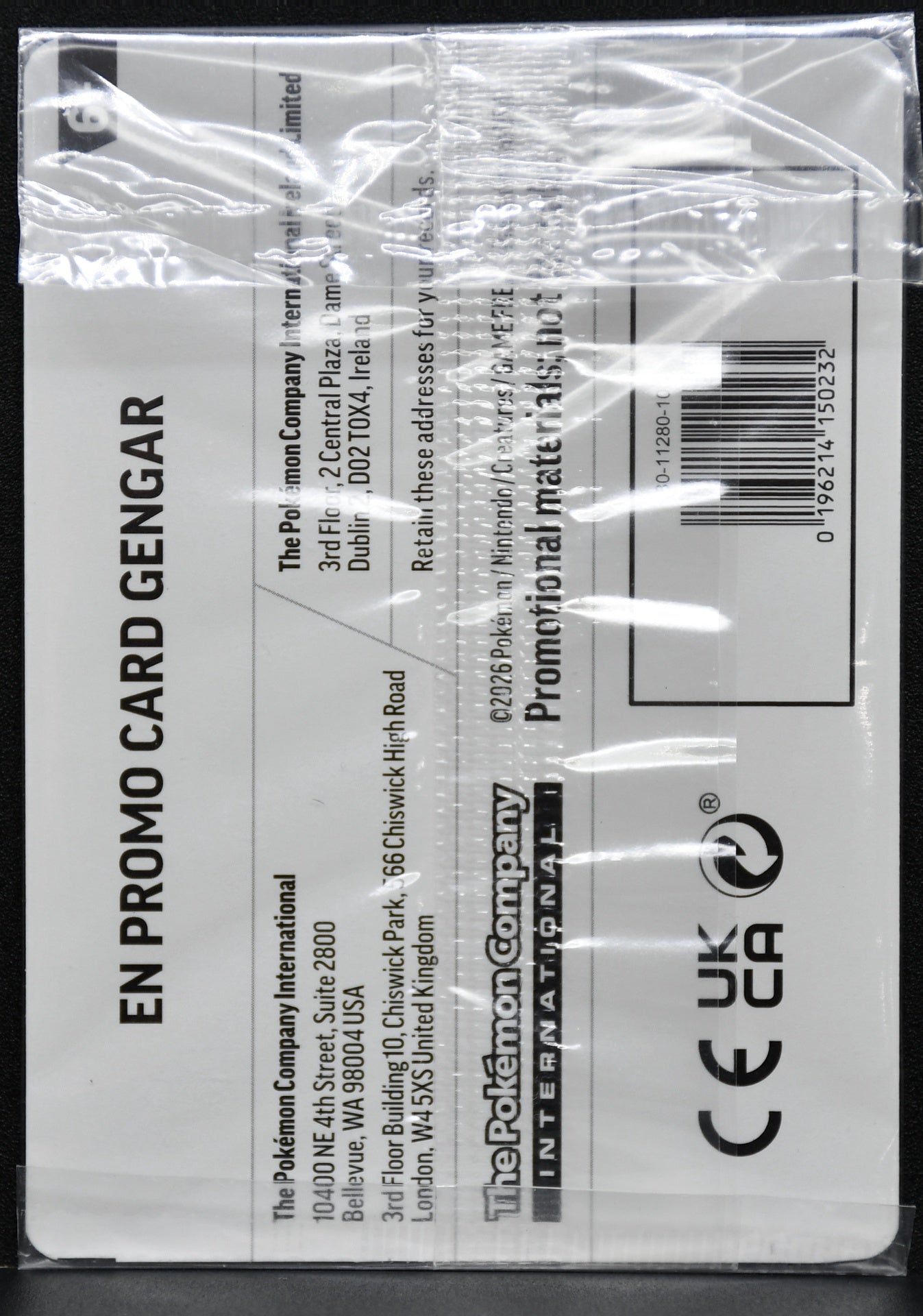 Pokémon TCG Gengar EB Games Promo Stamped 050/088 Sealed