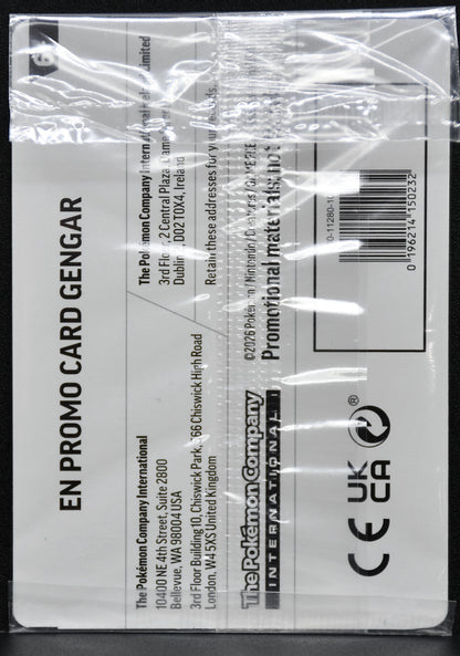 Pokémon TCG Gengar EB Games Promo Stamped 050/088 Sealed