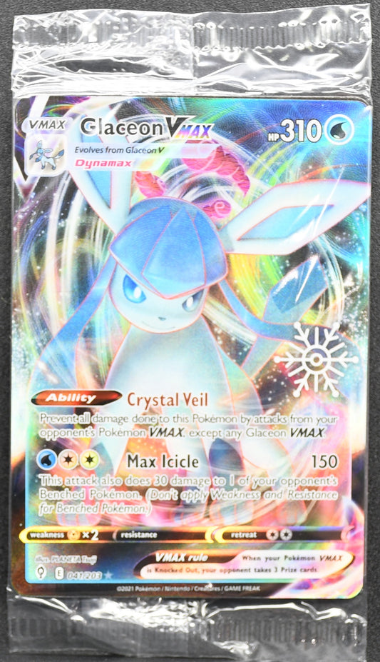 Pokemon TCG Glaceon Vmax 041/203 Holiday Stamp Promo
