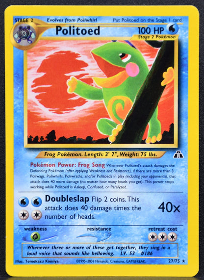 Pokemon TCG Politoed 27/75 Neo Discovery Unlimited NM