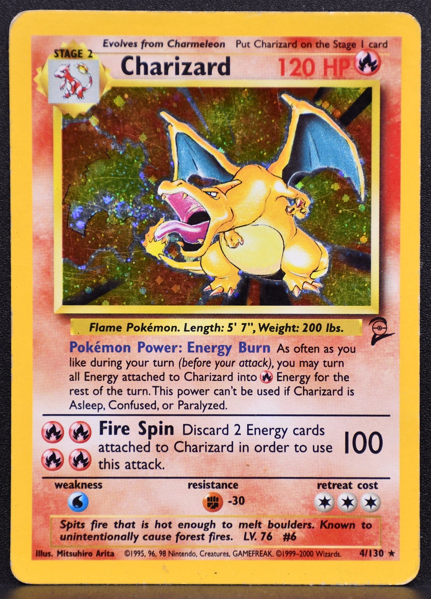 Pokemon TCG Charizard 004/130 Base Set 2 Holofoil HP