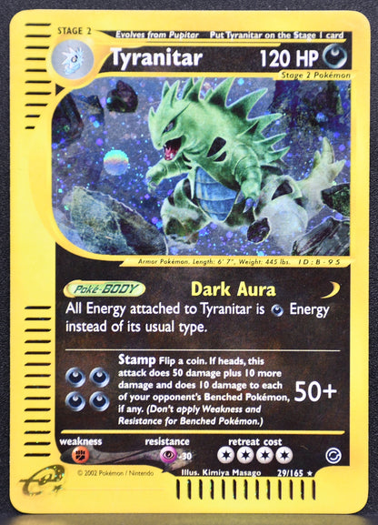 Pokemon TCG Tyranitar 029/165 Expedition Holofoil LP