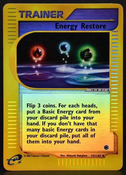 Pokemon TCG Energy Restore 141/165 Expedition Reverse Holofoil LP