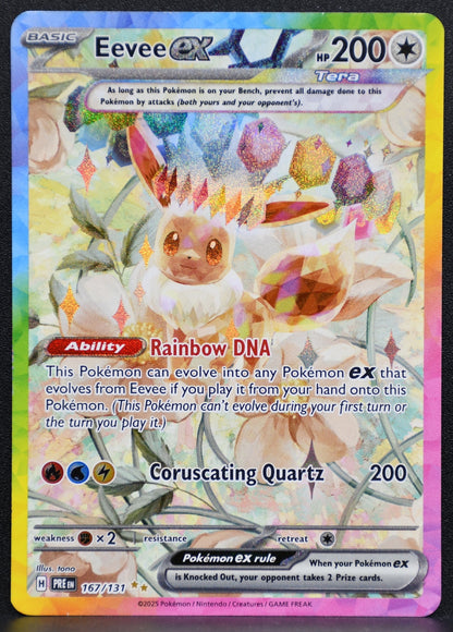 Pokemon TCG Eevee ex 167/131 SV: Prismatic Evolutions Holofoil NM