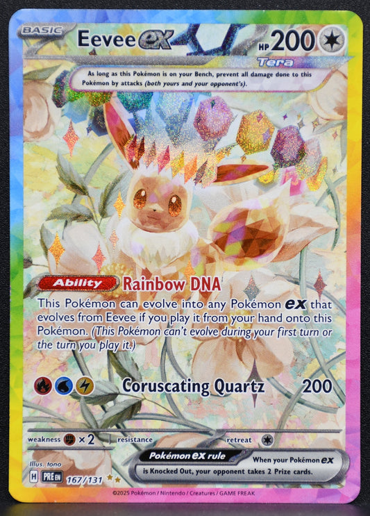 Pokemon TCG Eevee ex 167/131 SV: Prismatic Evolutions Holofoil NM