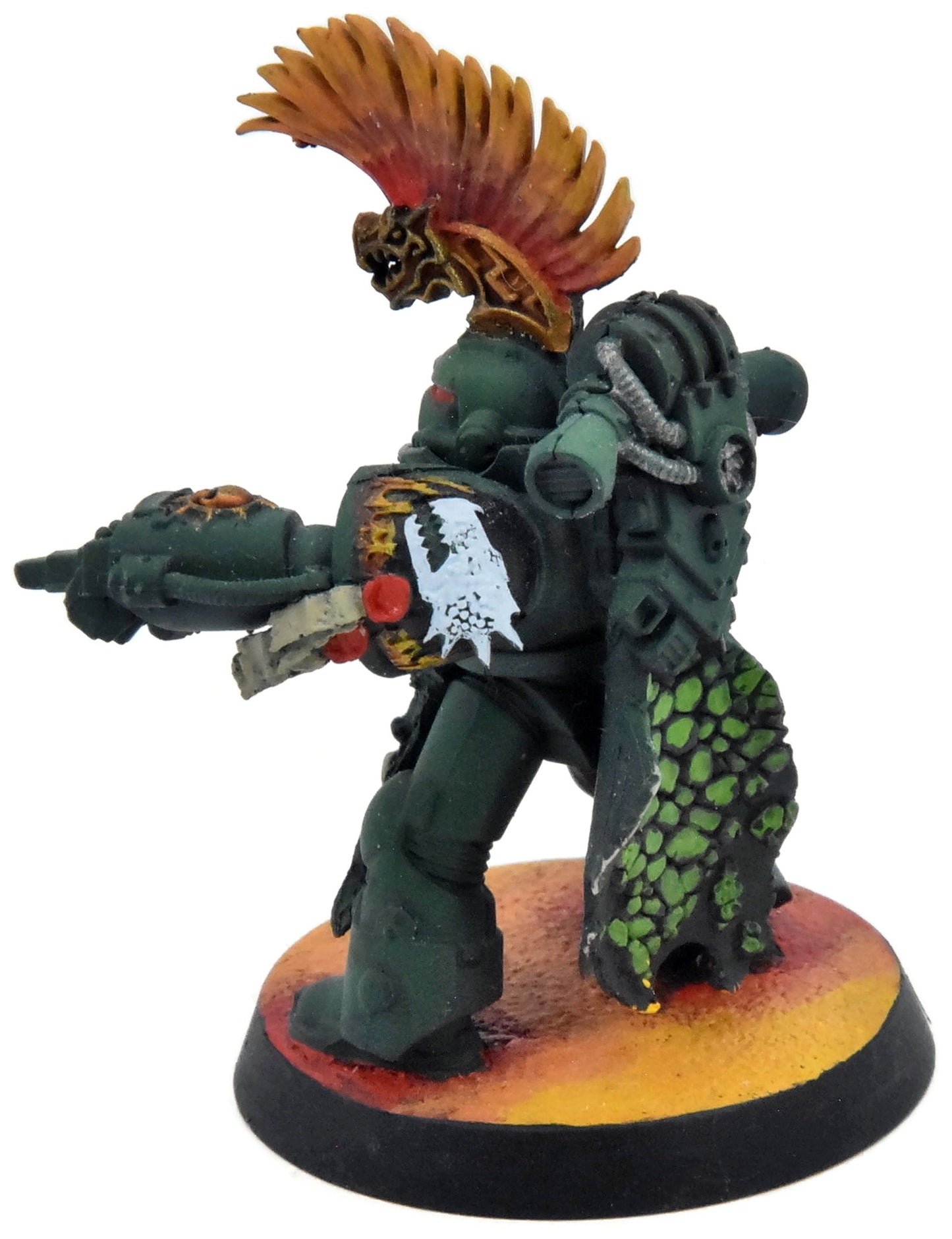 SPACE MARINES Salamander Captain #3 WELL PAINTED Warhammer 40K