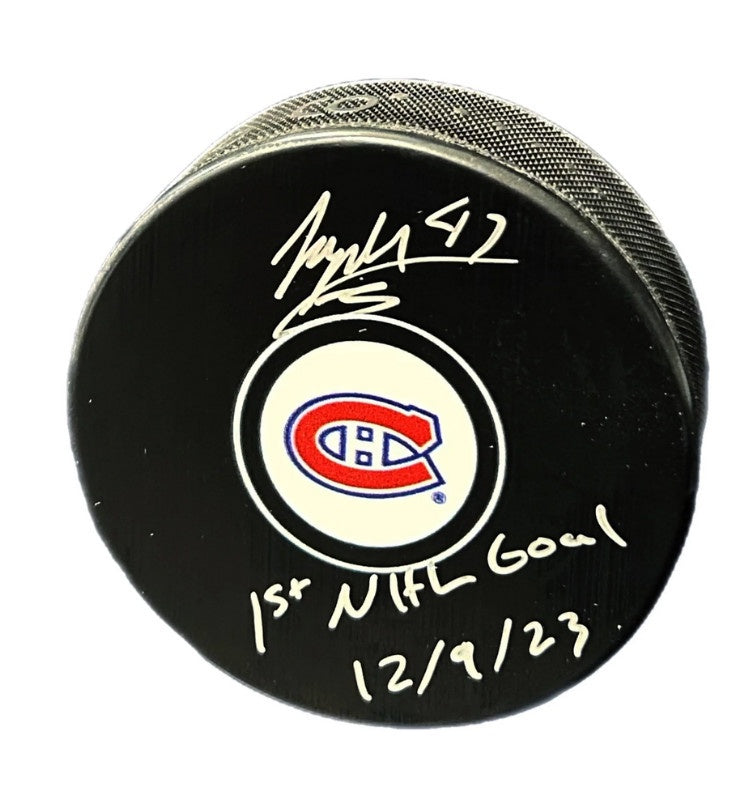 Jayden Struble Autographed & Inscribed Puck - Logo