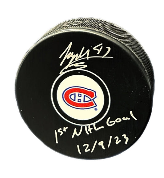 Jayden Struble Autographed & Inscribed Puck - Logo