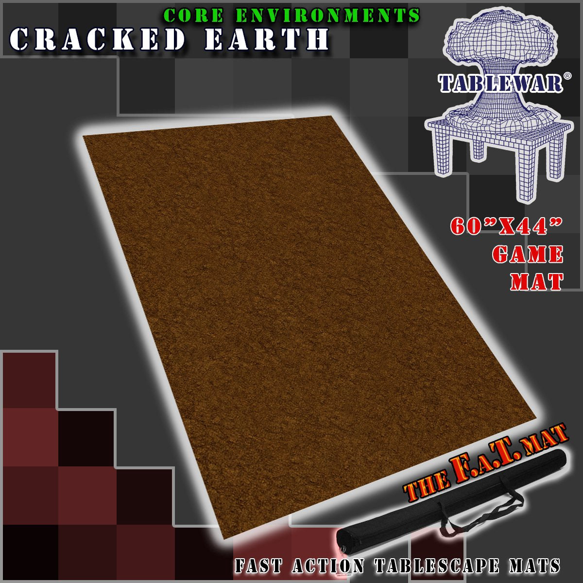 F.A.T. MATS - Core Envrnmnt Cracked Earth 60 Inches X 44 Inches