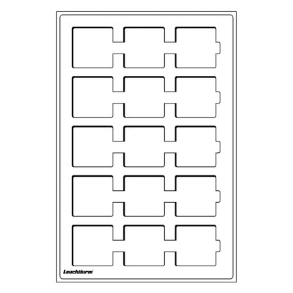 Coin Trays L For 15 Coin Holders Up To 50X50 MM Blue Packed By 2