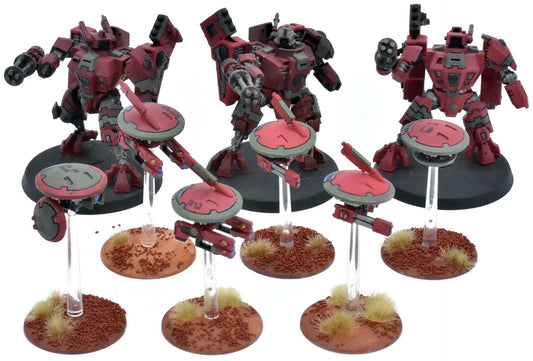 TAU EMPIRE 3 Xv8 Crisis Battlesuits #1 Warhammer 40K 1966