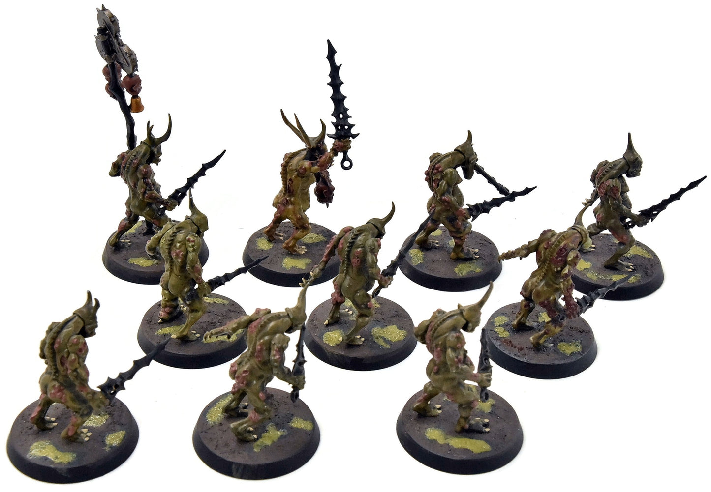 MAGGOTKIN OF NURGLE 10 Plaguebearers #1 WELL PAINTED Sigmar