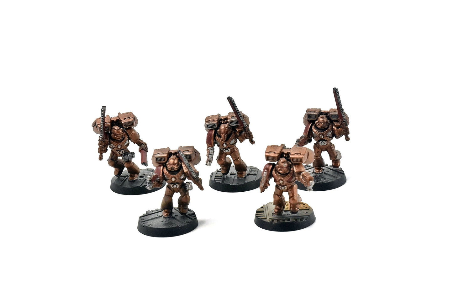 SPACE MARINES MINOTAURS 5 Assault Marines #1 WELL PAINTED 40k