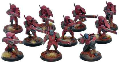 TAU EMPIRE 10 Fire Warriors #14 WELL PAINTED Warhammer 40K