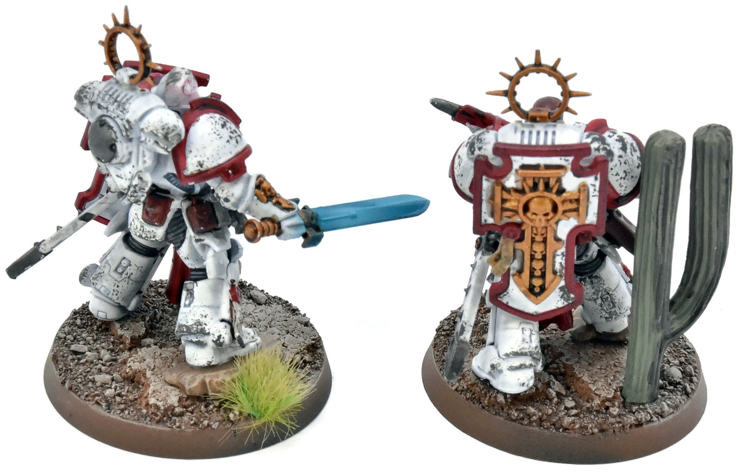 SPACE MARINES 2 Bladeguard Veterans #2 WELL PAINTED 40K White Scars