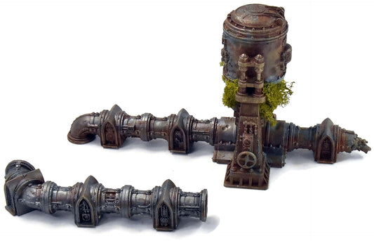 WARHAMMER 40K Sector Mechanicus Scenery Terrain Conduits Pipes #2 WELL PAINTED