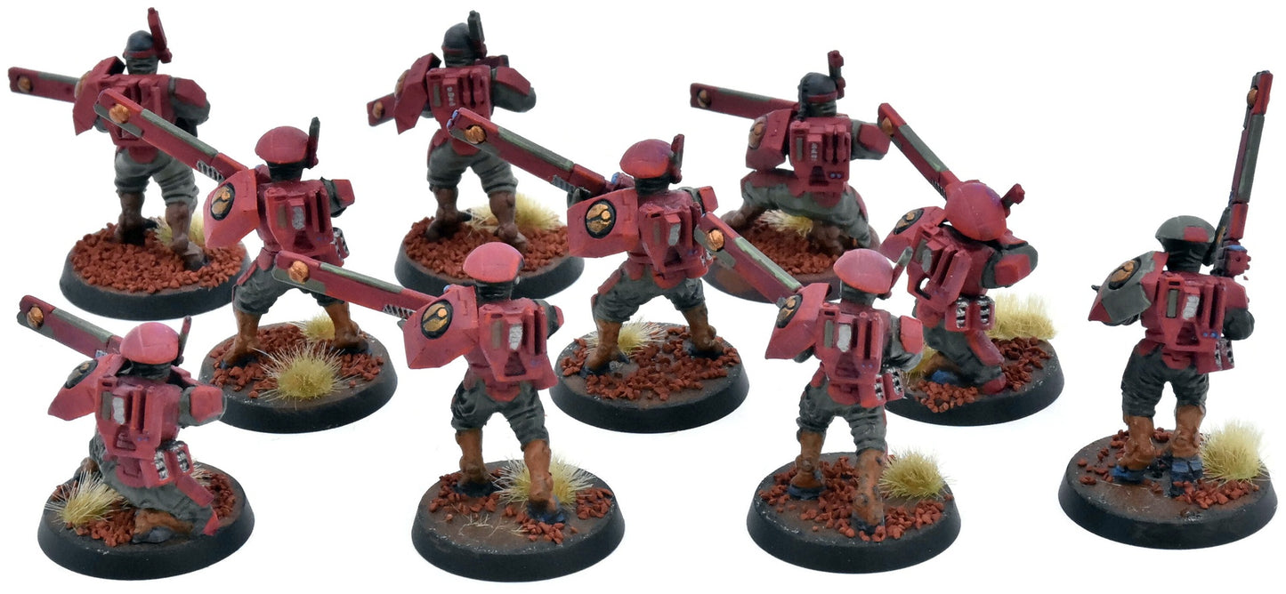 TAU EMPIRE 10 Fire Warriors #12 WELL PAINTED Warhammer 40K
