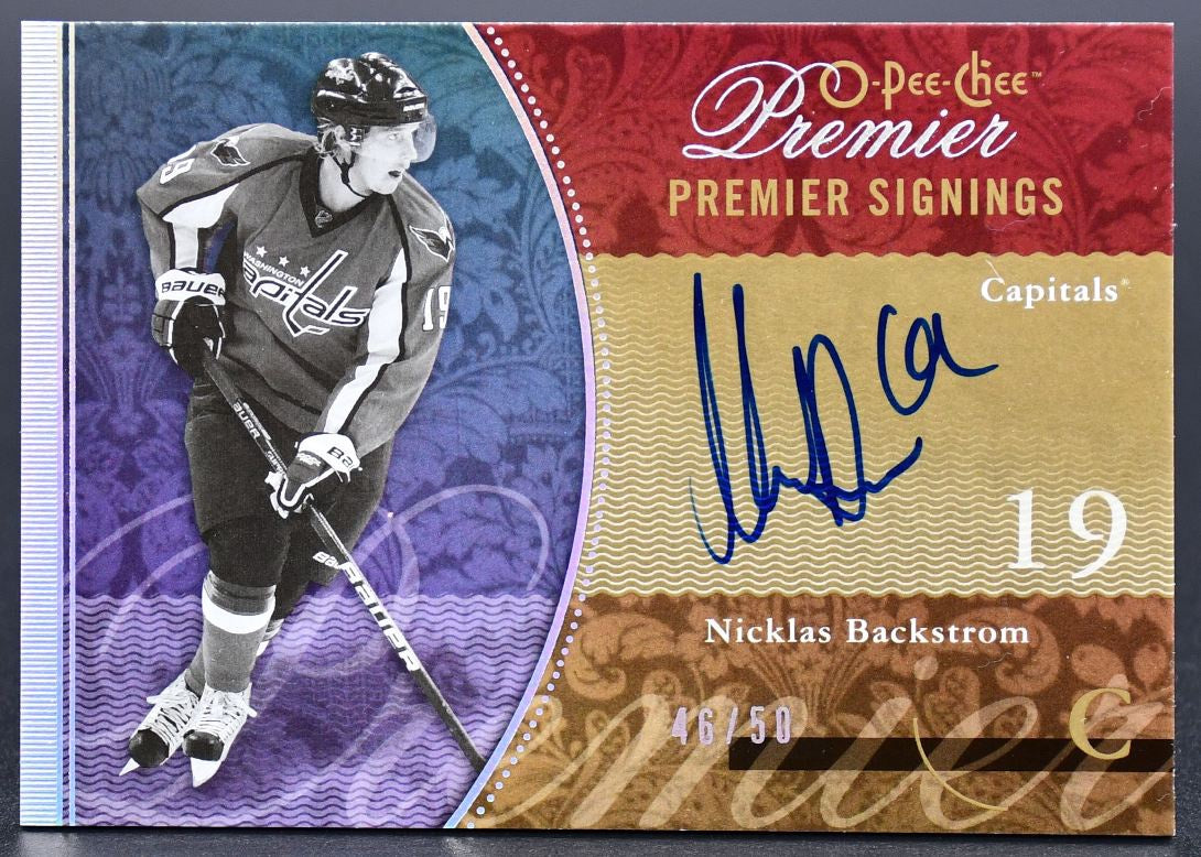 2009-10 OPC Premier Premier Signings Nicklas Backstrom PS-NB Auto 46/50