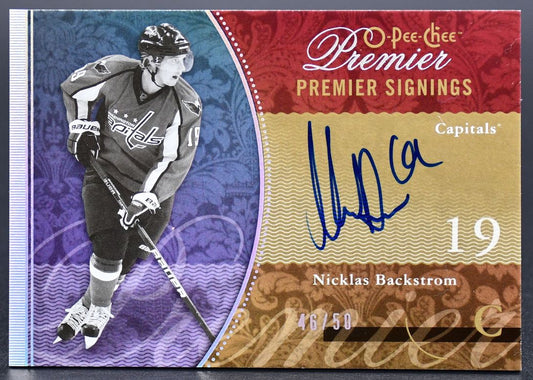 2009-10 OPC Premier Premier Signings Nicklas Backstrom PS-NB Auto 46/50