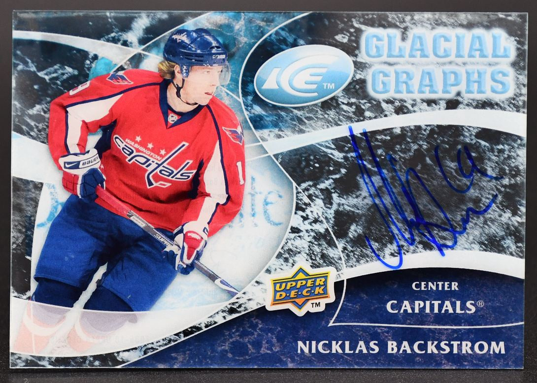 2009-10 UD Ice Glacial Graphs Nicklas Backstrom GG-NB Auto