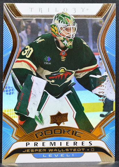 2024-25 UD Extended Series Trilogy Rookie Premieres Lvl1 Wallstedt Wild RC 2959