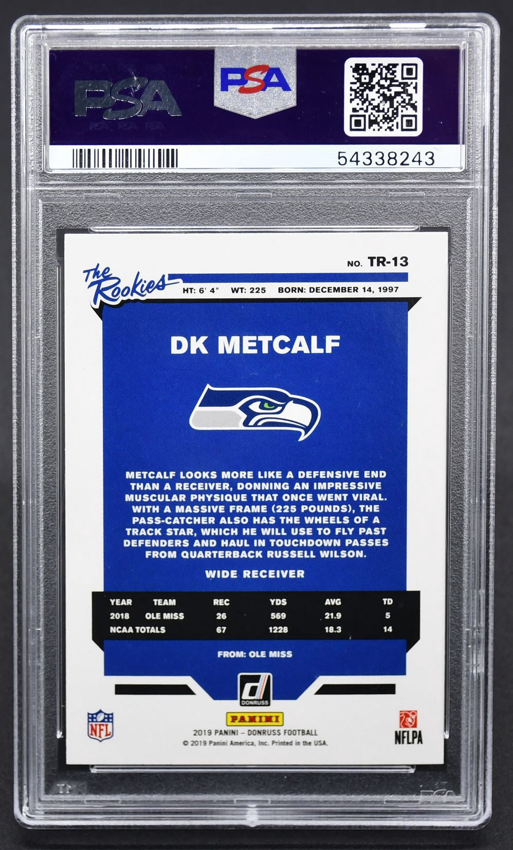 Carte Panini Dunruss The Rookies 2019-20 : DK Metcalf, Seattle Seahawks