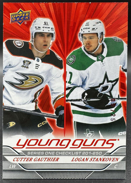 2008-09 UD Young Guns Checklist Gauthier / Stankoven 250 /25
