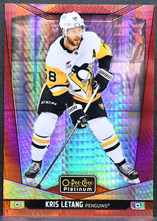 2024-25 O-Pee-Chee Platinum Red Prism Kris Letang 169 Penguins 161/199 1334