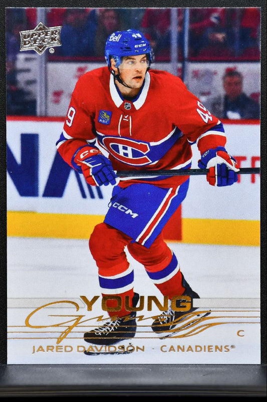2025-26 Upper Deck Extended Series Young Guns Jared Davidson Canadiens RC 1433