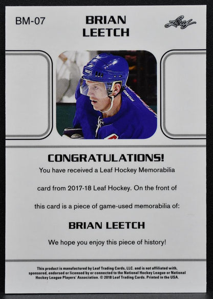 2017-18 Leaf 1990 Memorabilia Brian Leetch BM-07 Jersey 4169