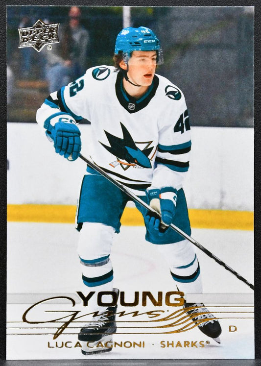 2025-26 Upper Deck Series 1 Young Guns Luca Cagnoni 213 San Jose Sharks RC 5985