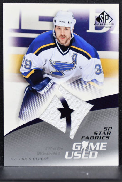2003-04 SP Game Used Star Fabrics Doug Weight 101 St. Louis Blues Jersey 4114