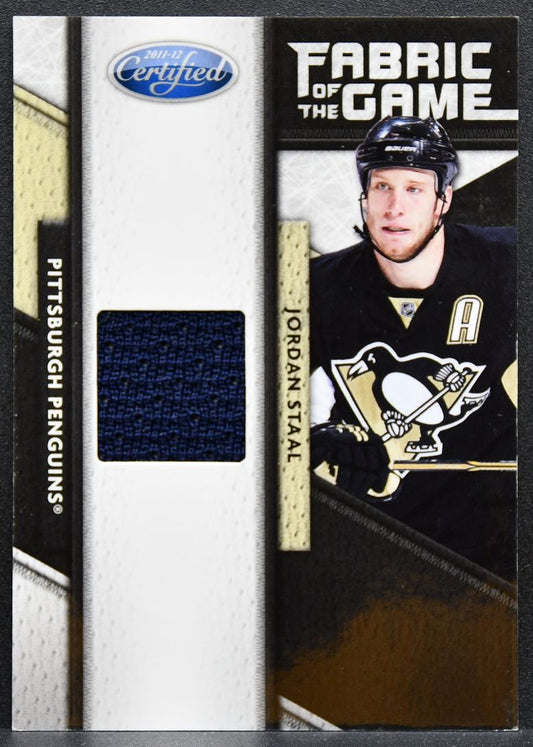2011-12 Panini Certified Fabric of the Game Jordan Staal Penguins Jersey 6425