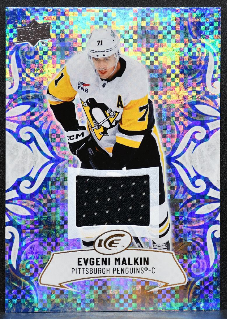 2024-25 Upper Deck Ice Jersey Evgeni Malkin 95 Pittsburgh Penguins Jersey 2447