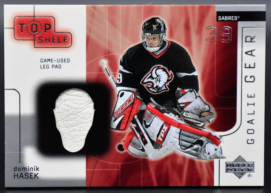 Équipement de gardien de but UD Top Shelf 2001-02 Dominik Hasek LP-DH Pads
