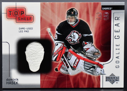 Équipement de gardien de but UD Top Shelf 2001-02 Dominik Hasek LP-DH Pads