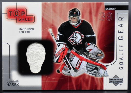 2001-02 UD Top Shelf Goalie Gear Dominik Hasek LP-DH Pads