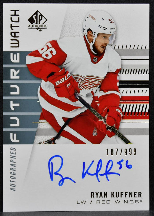 2019-20 SP Authentic Future Watch Auto Ryan Kuffner Red Wings RC Auto 7293