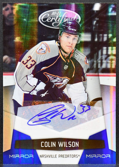 2010-11 Panini Certified Mirror Blue Colin Wilson 83 Predators Auto 04/50 8102