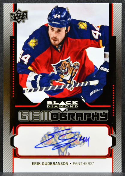 2013-14 UD Black Diamond Gemography Erik Gudbranson GEM-EG Panthers Auto 0737