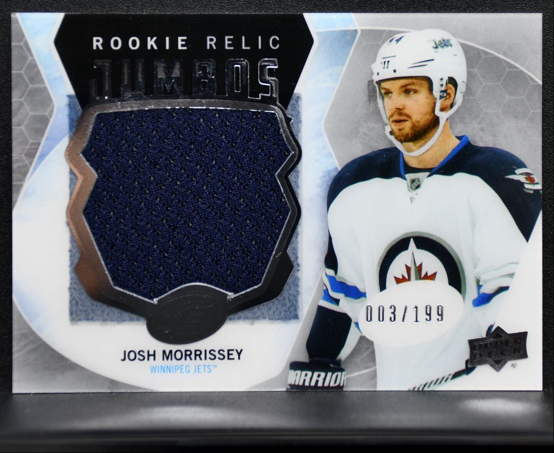 2016-17 UD Ice Rookie Relic Jumbos Josh Morrissey RC /199 Jersey 1138