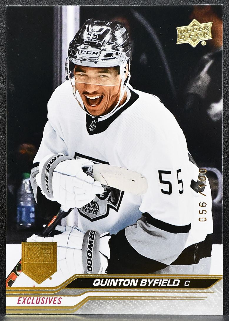 2023-24 Upper Deck Series 1 Exclusives Quinton Byfield 81 Kings 056/100 0702