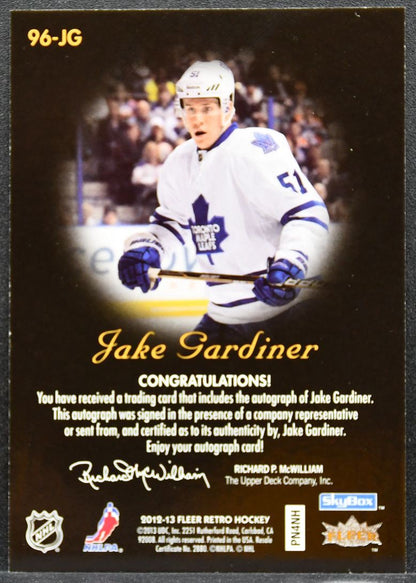 2012-13 Fleer Retro 1996-97 Skybox Auto Jake Gardiner Maple Leafs Auto 2410