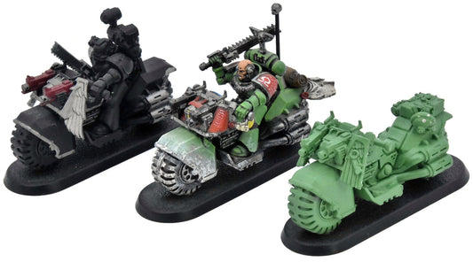 SPACE MARINES 3 Bikers #4 Missing Rider Warhammer 40K