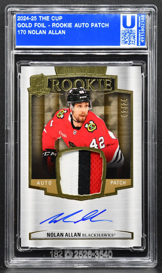 2024-25 UD The Cup Gold Foil Rookie Auto Patch Allan 170 RC Auto Patch 2323