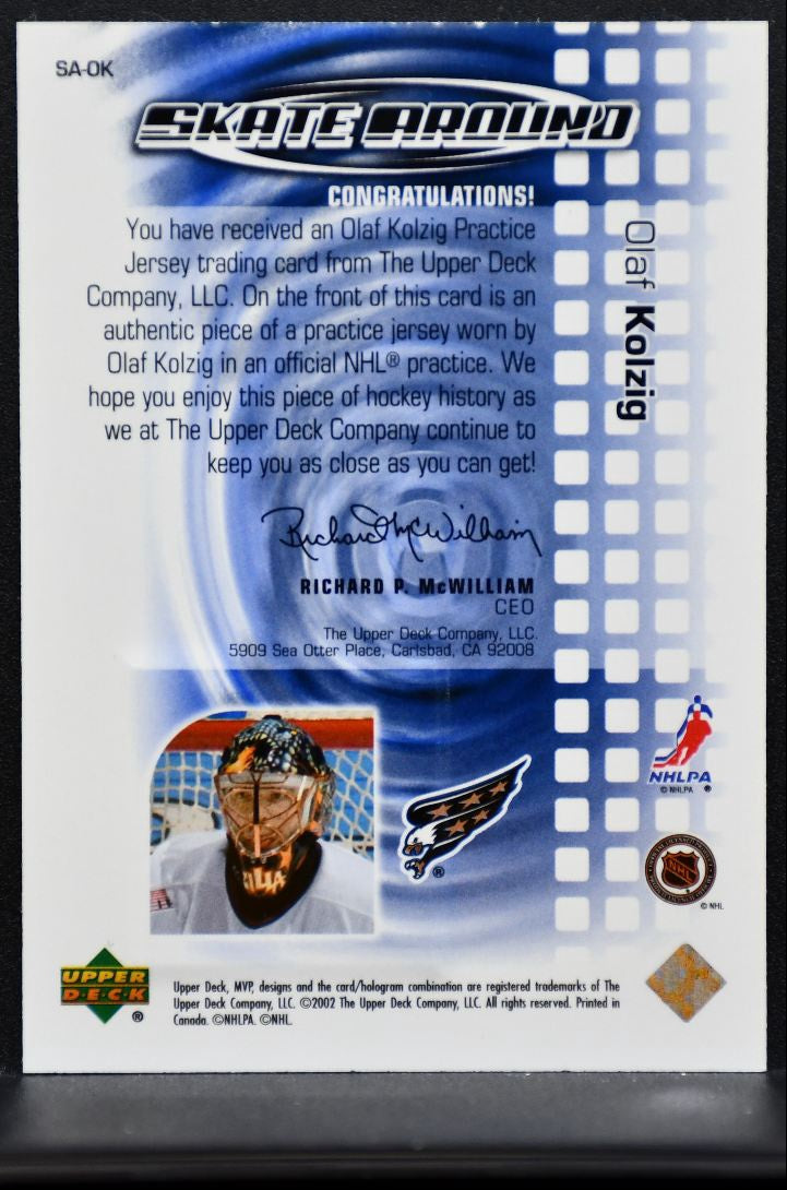 2002-03 Upper Deck MVP Skate Around Jersey Olaf Kolzig Capitals Jersey 6194