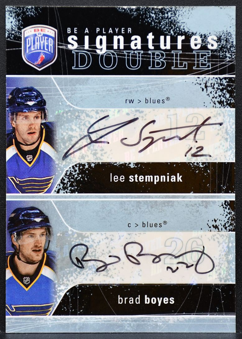 2007-08 UD Be a Player Auto Duals Lee Stempniak/Brad Boyes 2S-SB Blues Auto 9161